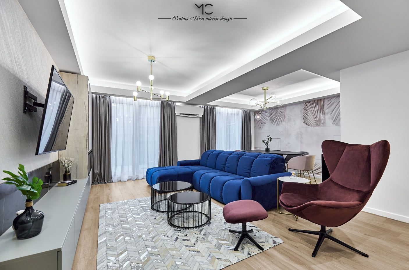 Eleganta la superlativ  Amenajare apartament doua camere generoase si terasa de 50mp