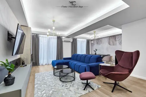 Eleganta la superlativ Amenajare apartament doua camere generoase si terasa de 50mp