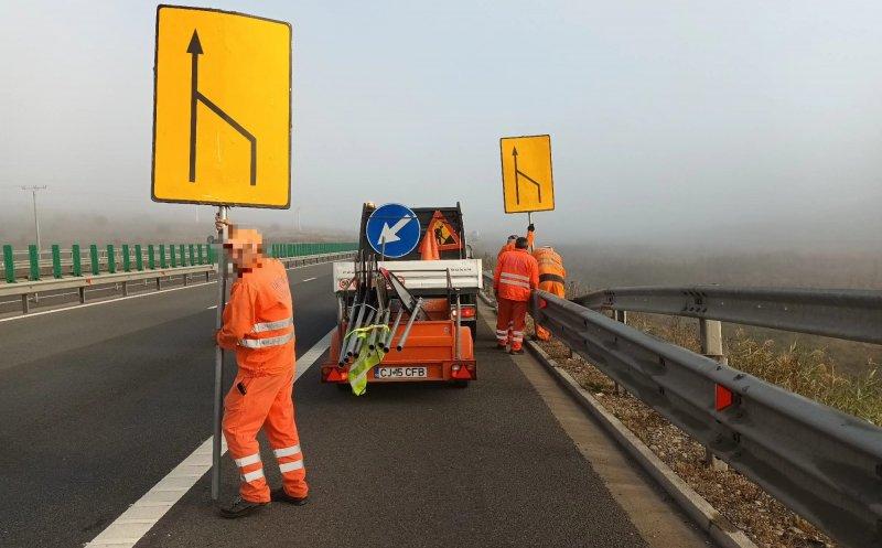 Atenție, șoferi! Au fost institute restricții de circulație pe autostrada A10, între Sebeș și Turda
