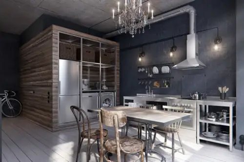 Apartament industrial chic de 40 de metri patrati