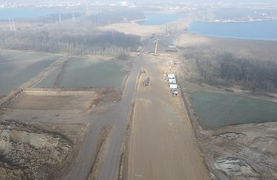 Cum evoluează lucrările la podul peste Lacul Cernica, A0 – Autostrada Bucureștiului Nord, Lotul 4