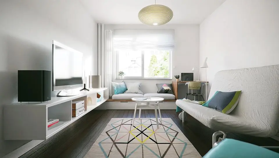 Garsoniera de 32 mp din Bucuresti un spatiu tineresc care emana buna dispozitie