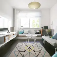 Garsoniera de 32 mp din Bucuresti un spatiu tineresc care emana buna dispozitie