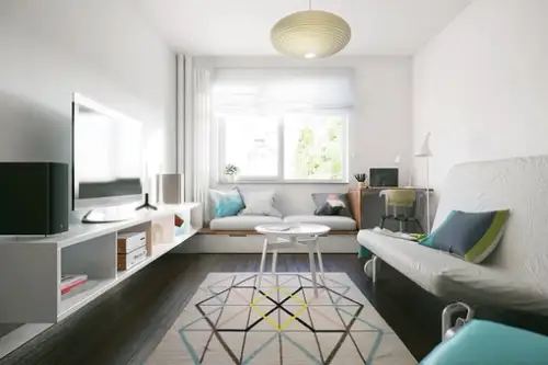 Garsoniera de 32 mp din Bucuresti un spatiu tineresc care emana buna dispozitie