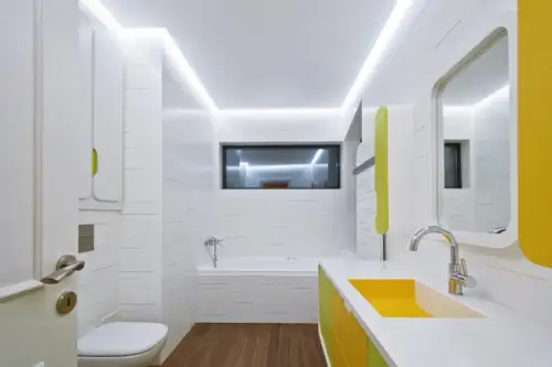 Design spectaculos pentru baia unui apartament din Bucuresti