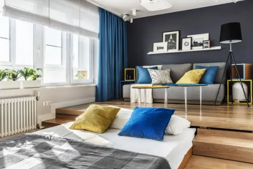 Amenajare inedit conturata intr-o garsoniera de 37 mp