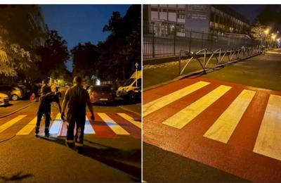 Se lucrează intens! Zeci de treceri de pietoni din Sectorul 6 vor fi marcate până la începutul noului an școlar