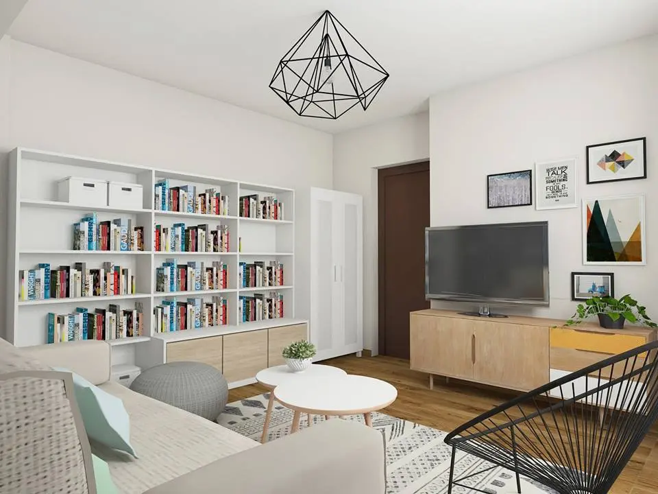 Apartament de 45 mp – o interpretare jucausa in stil scandinav