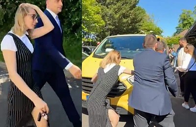 Simion a fugit prin spate de românii din Londra după 10 minute. Mașina lui era să calce un om