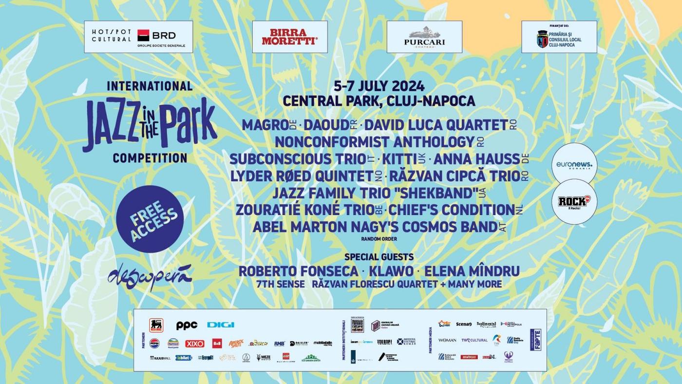 În perioada 5-7 iulie, în Parcul Central din Cluj-Napoca are loc cea de-a șaptea ediție a Jazz in the Park Competition