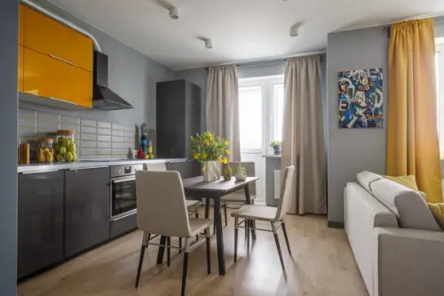 Tonuri de gri intr-o amenajare de 45 metri patrati