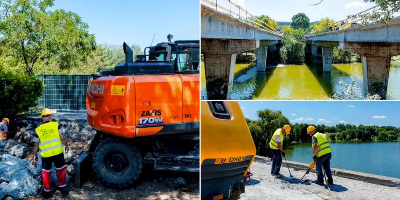 Lucrările de la Podul Tineretului sunt în plină desfășurare