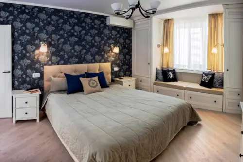 Apartament de 2 camere decorat cu accente placute de albastru