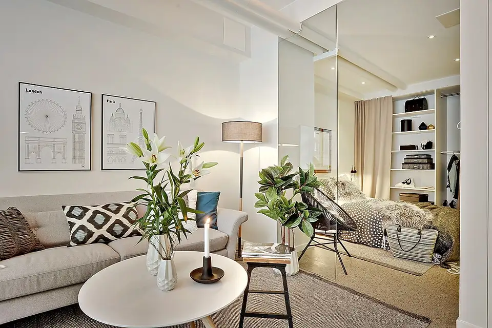 Un apartament de 35 mp eleganta in stil scandinav