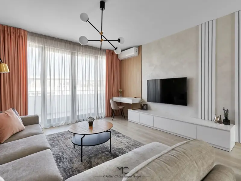 Amenajare moderna cu accente glam apartament de 2 camere Bucuresti