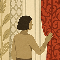 Accente de pattern maximalist pe perdele și draperii