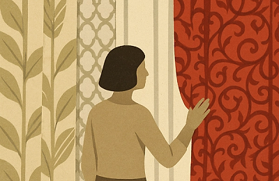 Accente de pattern maximalist pe perdele și draperii
