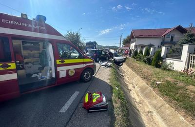 Accident de circulație grav, miercuri după-amiaza pe DN1C, pe raza localității Câțcău