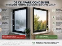 De ce apare condensul pe anumite ferestre și lipsește complet pe altele