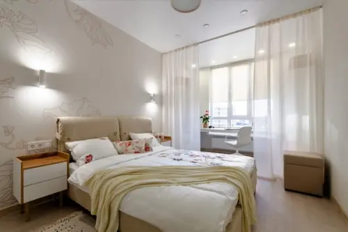 Locuinta de 38 mp amenajata modern in nuante de bej