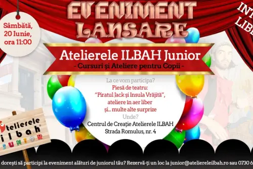 Eveniment pentru copii 20 iunie lansare Atelierele ILBAH Junior
