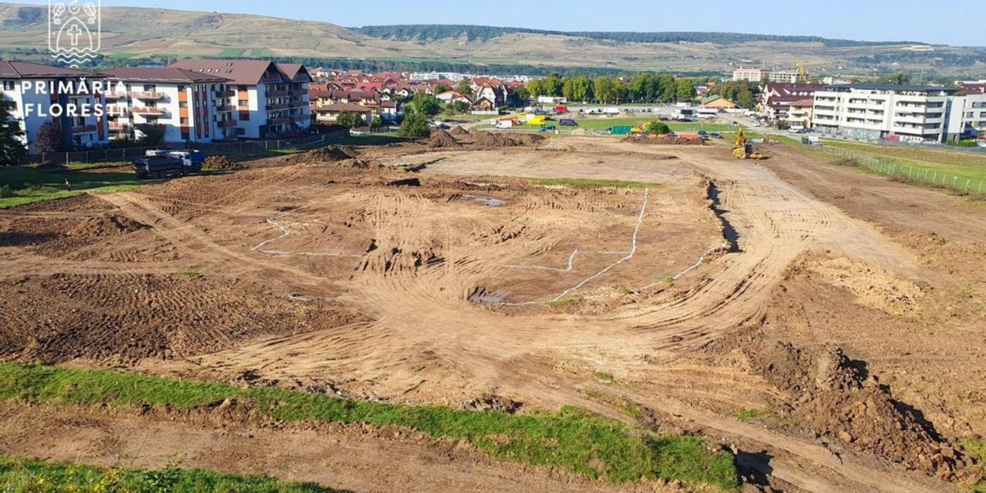 A început amenajarea celui mai mare parc sportiv din Florești