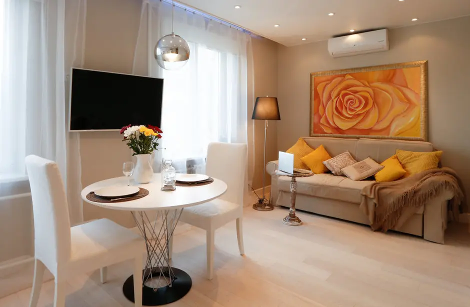 Tonuri neutre in amenajarea unui apartament de 2 camere si 38 mp