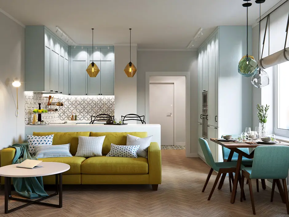 43 de mp eficient amenajati pentru un cuplu tanar