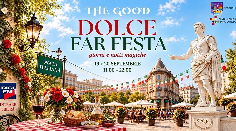 Dolce Far Festa în Piața Italiană: Muzică live, cinema în aer liber și refrene italiene din anii ’90 în inima Bucureștiului