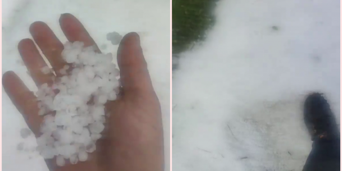 Marți, 30 mai, a avut loc o cădere masivă de grindină în satul Săliște, de lângă Cluj-Napoca