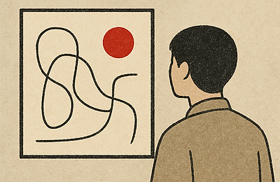 Tablouri abstracte cu linii simple – expresie artistică japoneză