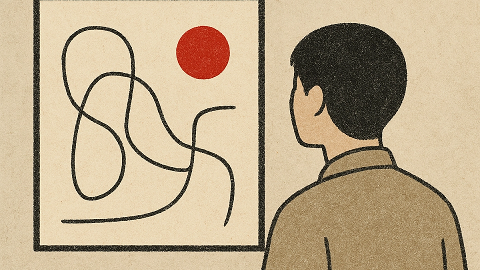Tablouri abstracte cu linii simple – expresie artistică japoneză