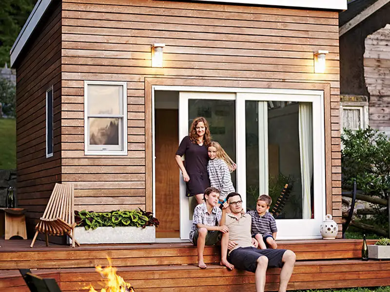 Dependinta de 15 mp amenajata in spatele curtii Noul loc de joaca al familiei