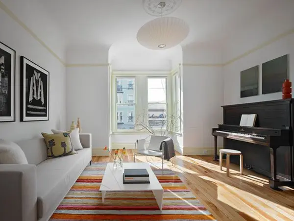 Albul in amenajarea livingului: o culoare subestimata