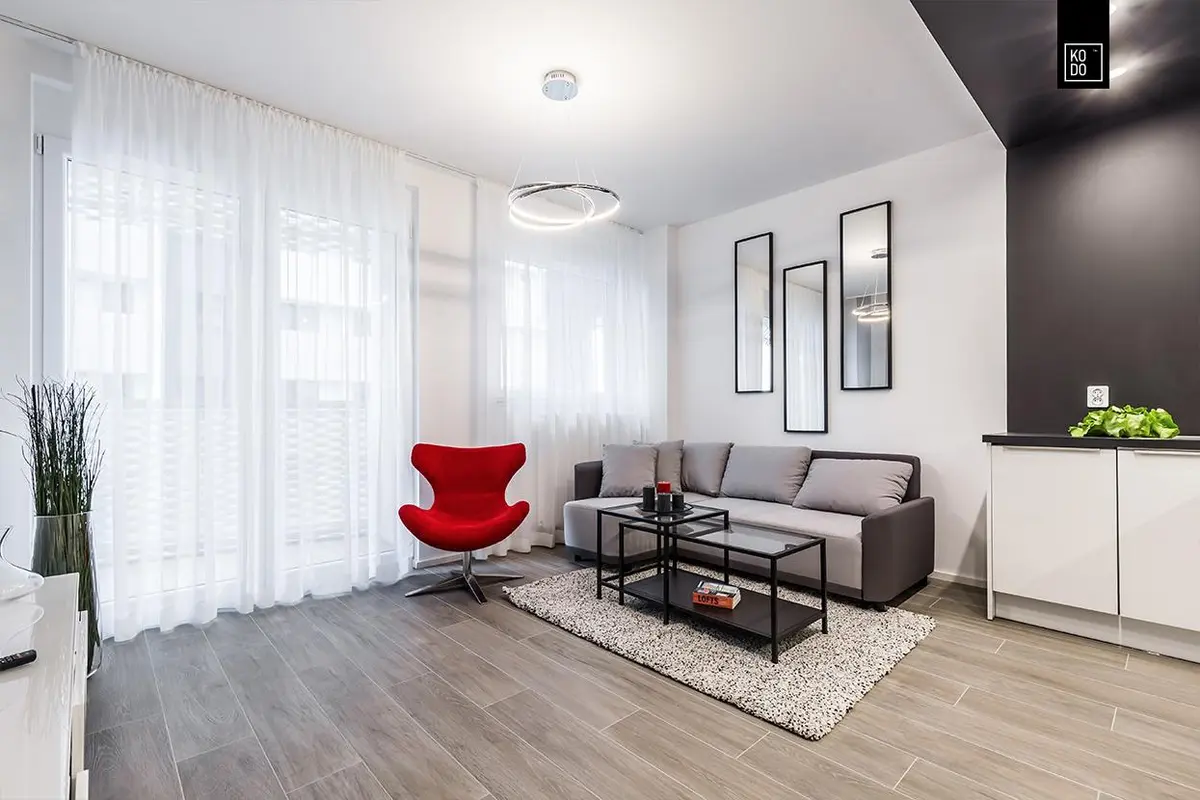 Motive geometrice in amenajarea unui apartament de 2 camere