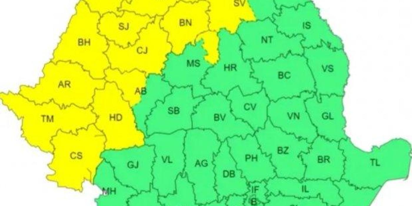 Județul Cluj, sub avertizarea Cod Galben de ceață, asociată cu burniță