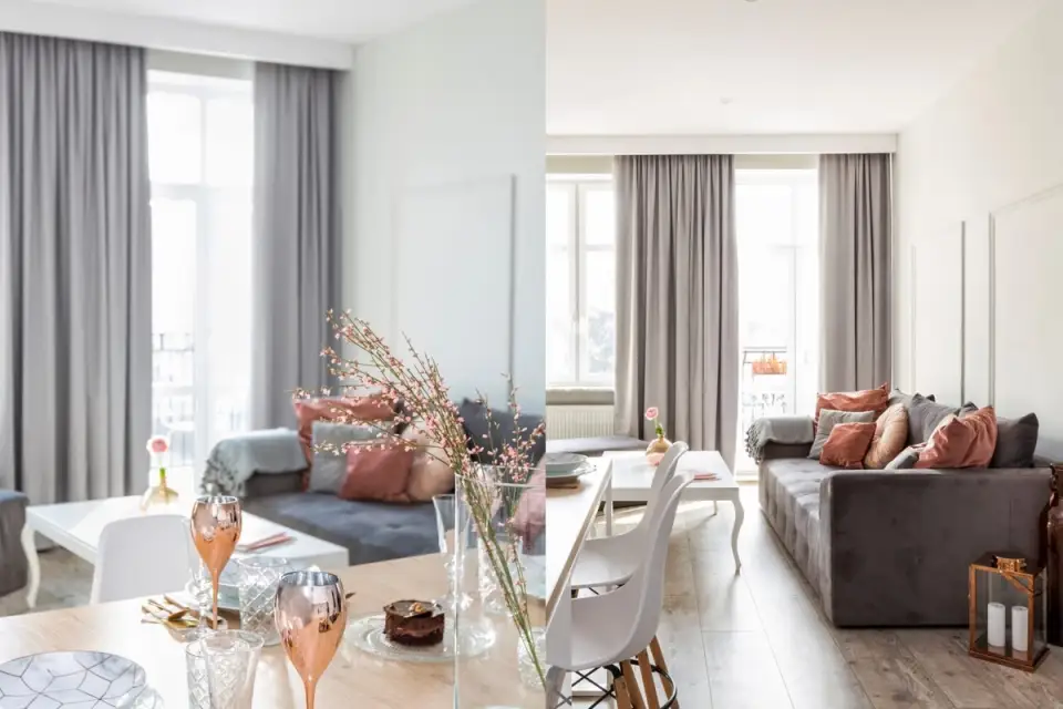 Eleganta si delicatete pentru un apartament cu o camera