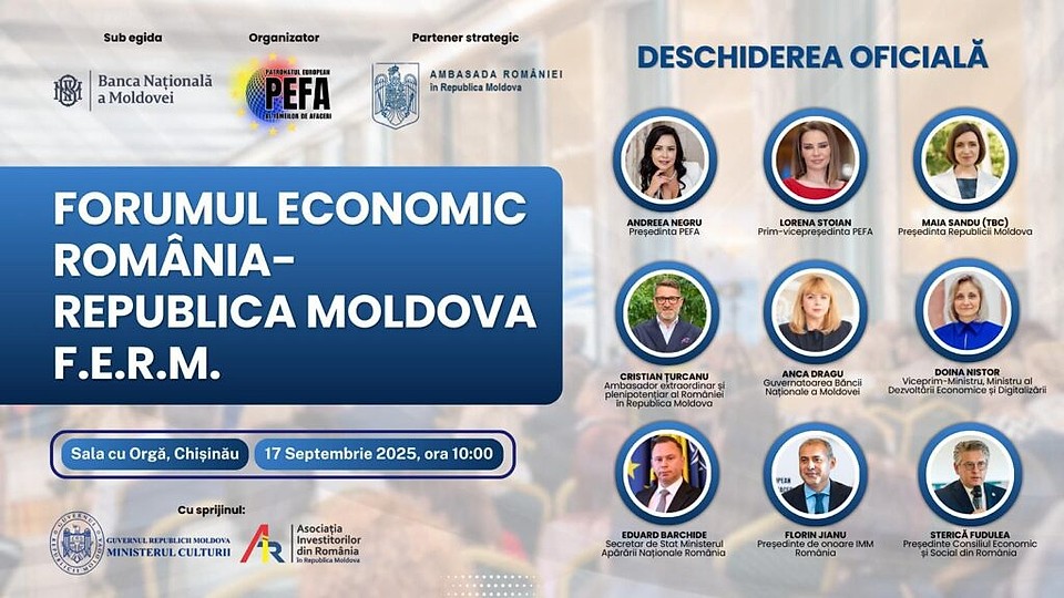 Forumul Economic România – Republica Moldova F.E.R.M. Lansarea Indexului Antreprenoriatului Feminin la Chișinău