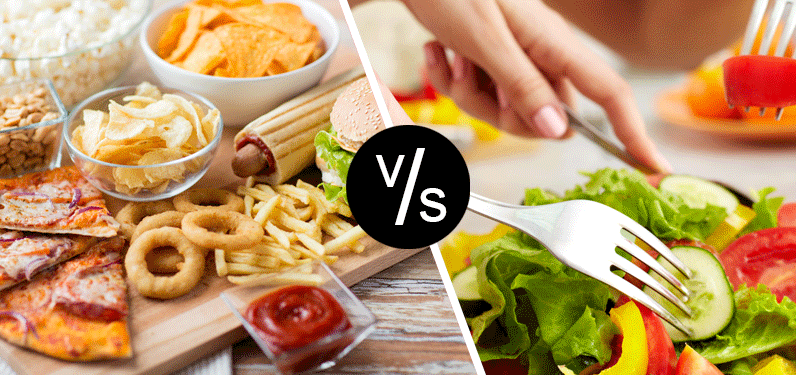Fast-food vs mâncare sănătoasă
