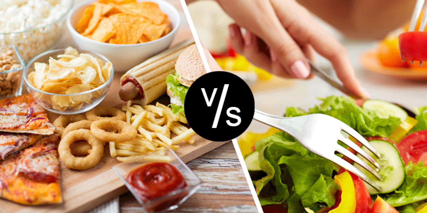 Fast-food vs mâncare sănătoasă