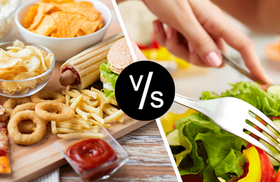 Fast-food vs mâncare sănătoasă
