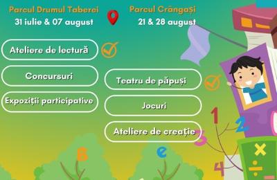Proiectul „Biblioteca la firul ierbii” se mută în parcul Crângași din București