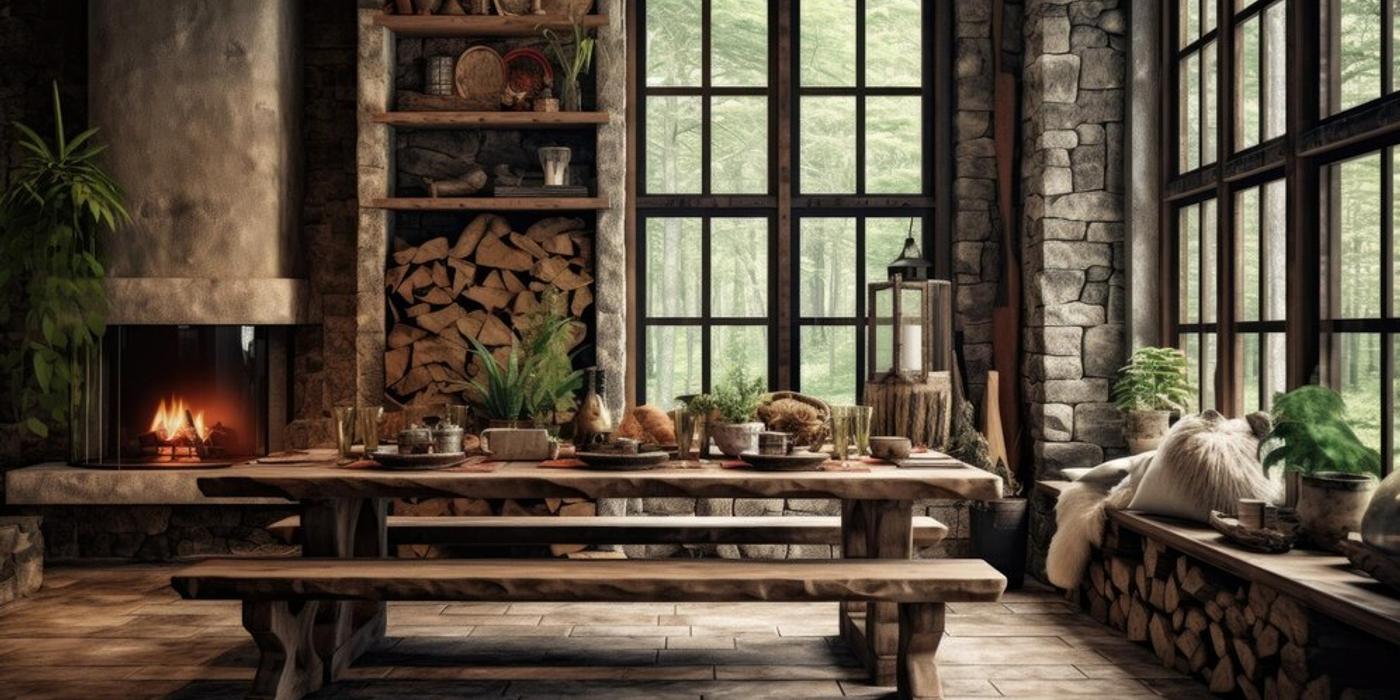 Stilul rustic în designul de interior în 2024