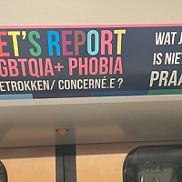 FOTO | Bruxelles-ul a fost împânzit de afișe în care cetățenii sunt îndemnați să-și toarne cunoscuții suspectați de „homofobie”