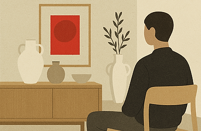 Accente de ceramică într-un interior Japandi contemporan