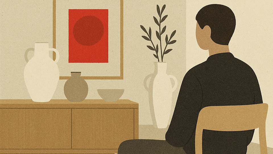 Accente de ceramică într-un interior Japandi contemporan
