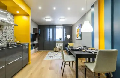 Living Room Refresh in Vibrant Tones: Before & After Photos