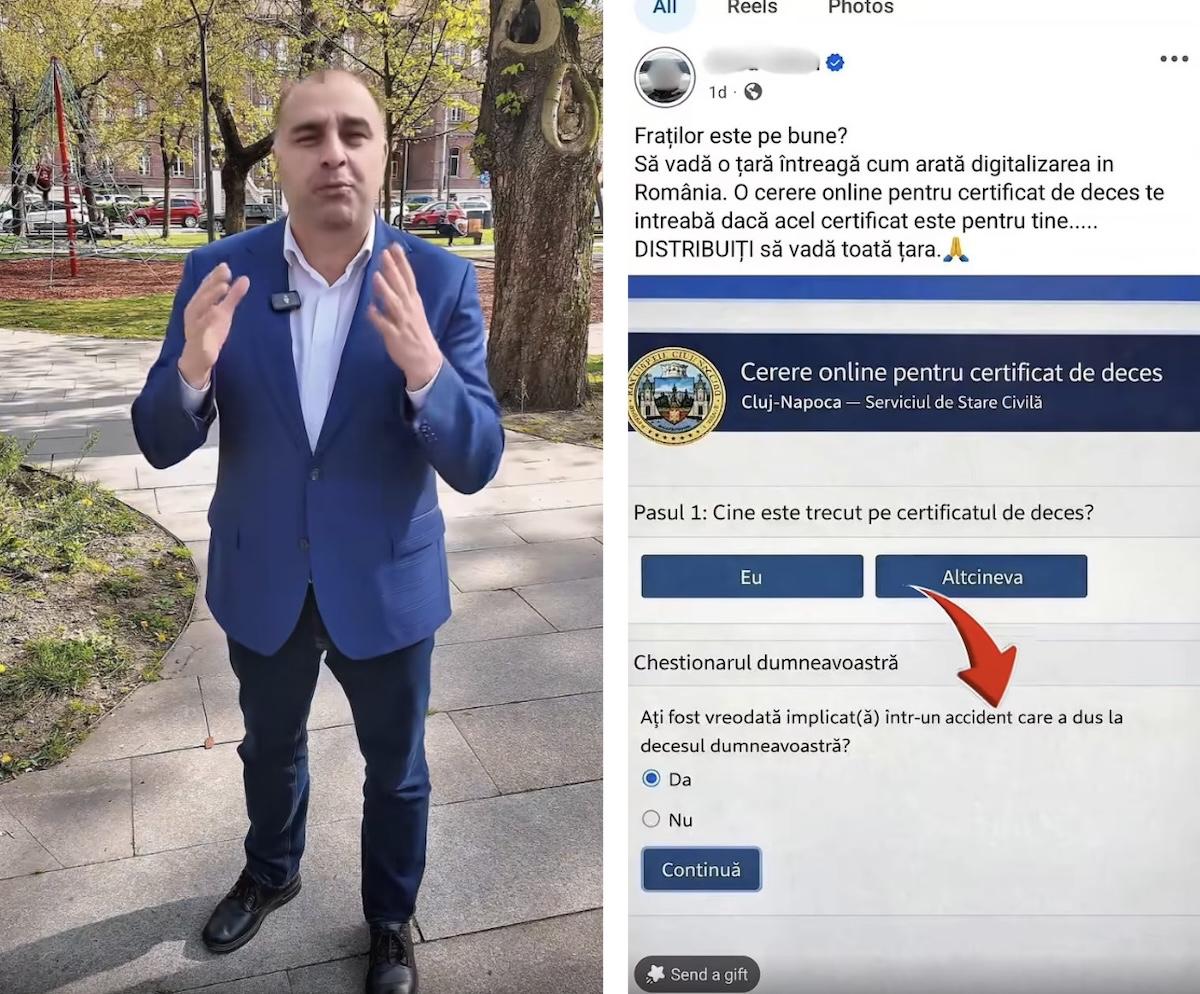 „Moartea digitală”, un fals viral: Viceprimarul Dan Tarcea demontează un fake news bizar care vizează Primăria Cluj-Napoca