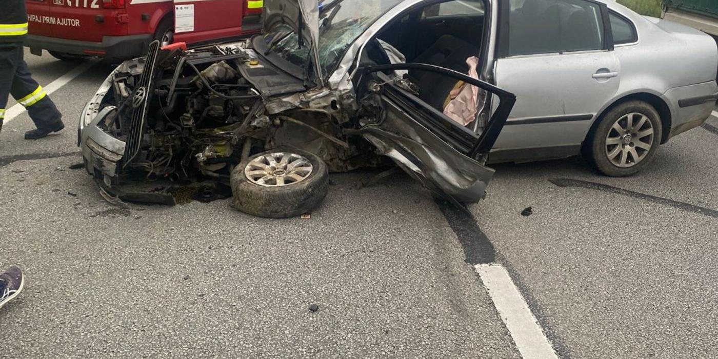 Un accident rutier s-s produs luni dimineața pe centura municipiului Gherla