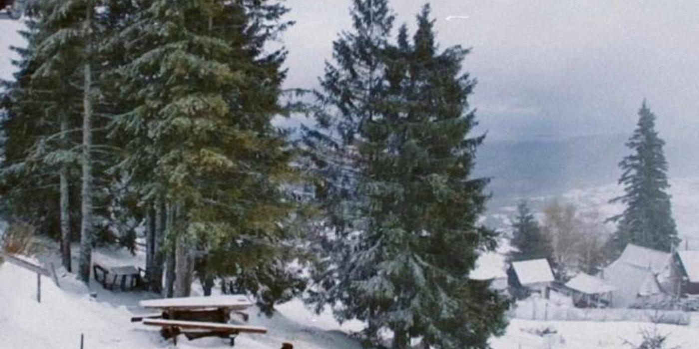 Primii fulgi de zăpadă au căzut la cota 1400, la Cabana Vlădeasa